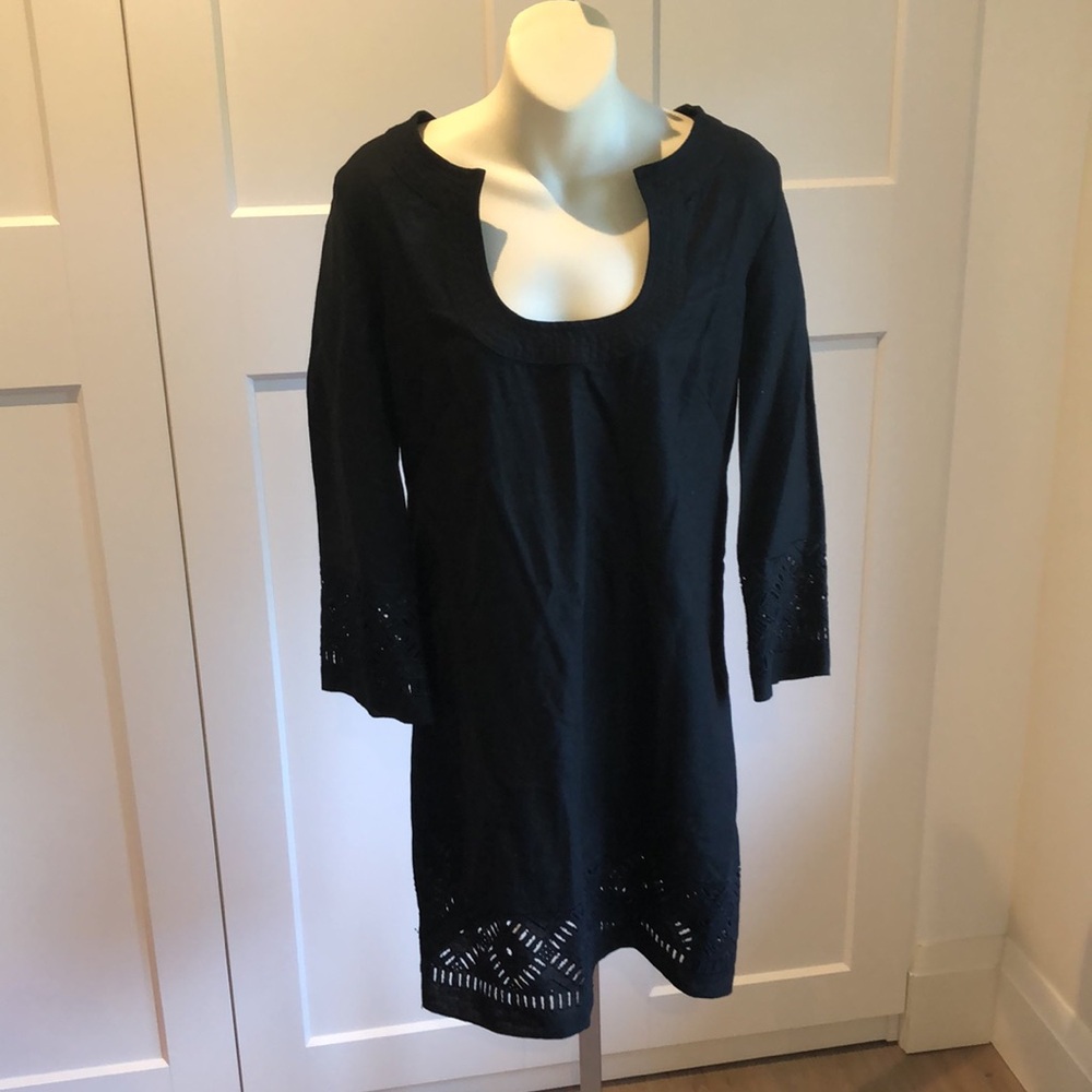 Black Linen Blend Dress